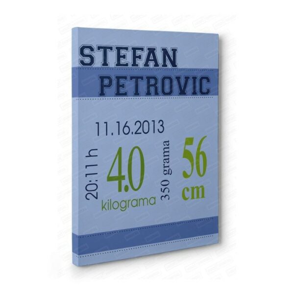 Bebino rođenje personalizavani kanvas poklon 2 pokloni CAP0006 Bebino rodjenje poklon kanvas 2 poklon poklon