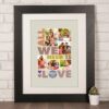 CAP0012 All we need is love gift canvas 4 poklon poklon