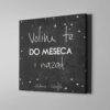 CAP0095 Volim te do meseca i nazad Canvas kocka poklon