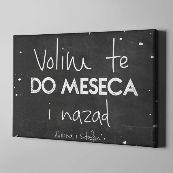 CAP0095 Volim te do meseca i nazad Canvas vodoravno poklon