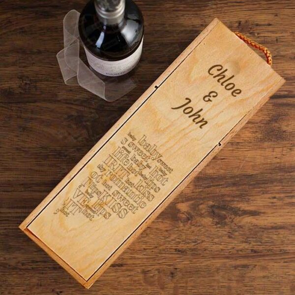 Romantična sa imenima poklon kutija za vino 2 pokloni Klasik 04de poklon kutija za vino poklon