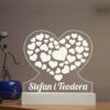Srca u srcu poklon stona lampa 4 pokloni LAM0059 Srca u srcu poklon stona lampa GRA poklon