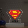 LAM0065 Supermen logo poklon stona lampa KOL poklon