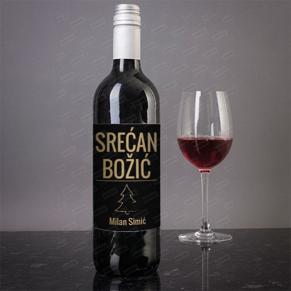 VIN0006 Srecan Bozic zeli vam poklon vino 4 poklon