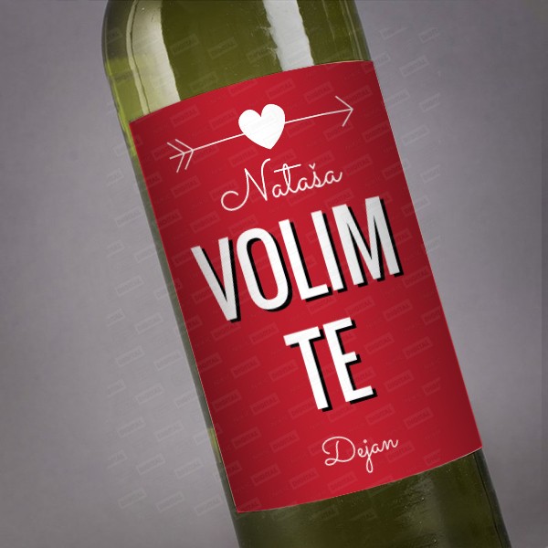 VIN0016 Ja te volim poklon vino 2 poklon