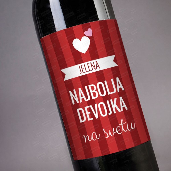 VIN0027 Najbolja devojka poklon vino 1 poklon