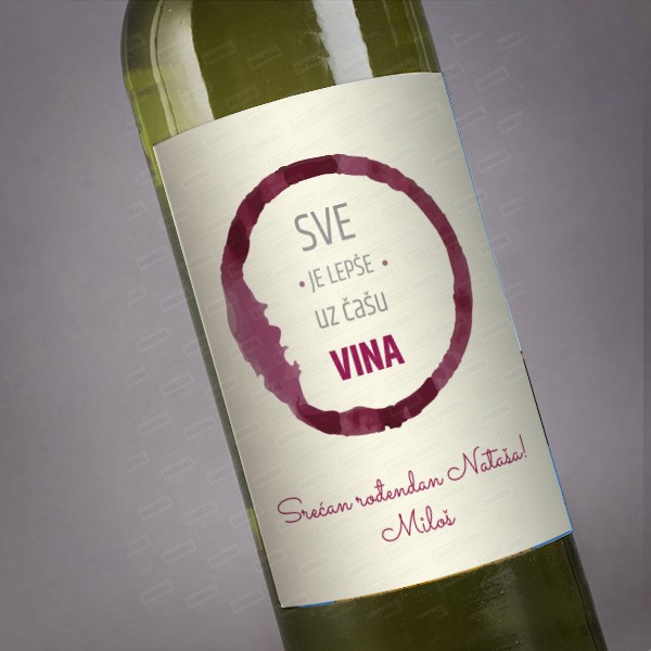 VIN0035 Sve je lepse uz casu vina poklon vino 1 poklon