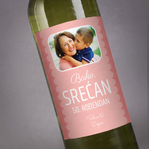 VIN0043 Bako srecan ti 50.rodjendan poklon vino 1 poklon