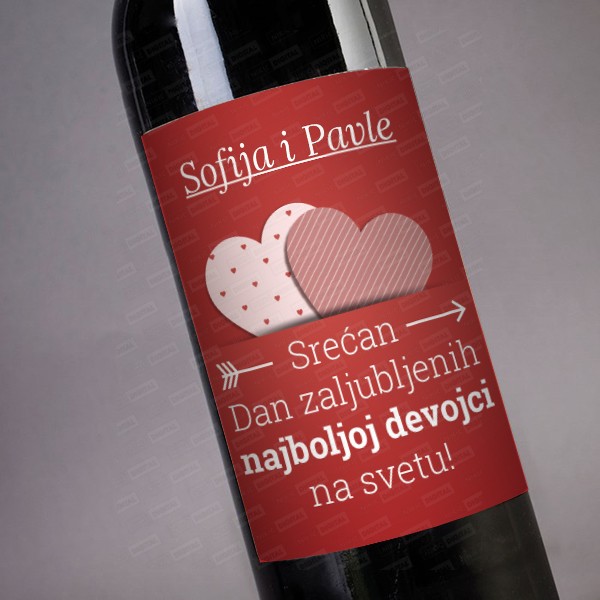 VIN0067 Najbolja devojka na svetu poklon vino 4 poklon