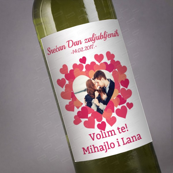 VIN0068 Volim te poklon vino 2 poklon